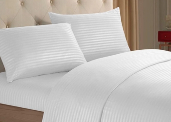 Sateen Stripe Bed Sheets | Egyptian Cotton Single & King Size Fancy Bed sheet Set With Pillow Cases