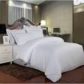 Bedsheet White Cotton Satin Stripe bedsheets High Quality